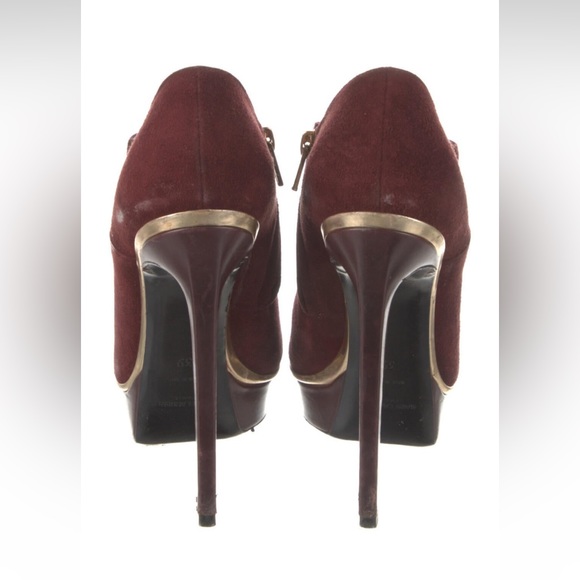 SAINT LAURENT Burgundy Suede Ankle Boots SZ 9 🔥🔥🔥 - Picture 2 of 5